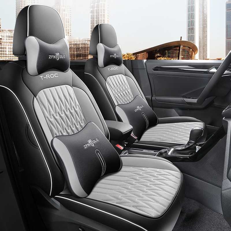 Κάλυμμα καθίσματος για Volkswagen T-Roc (2018-2025) - δερμάτινο, πλήρης κάλυψη, τετραεποχικό, προσαρμοστικό
