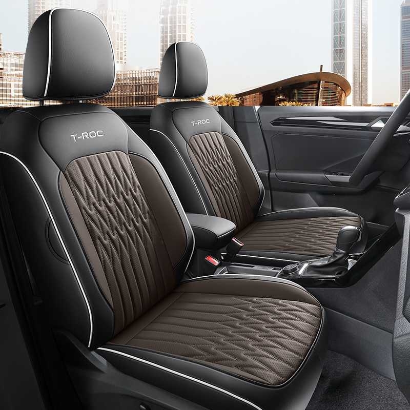 Κάλυμμα καθίσματος για Volkswagen T-Roc (2018-2025) - δερμάτινο, πλήρης κάλυψη, τετραεποχικό, προσαρμοστικό