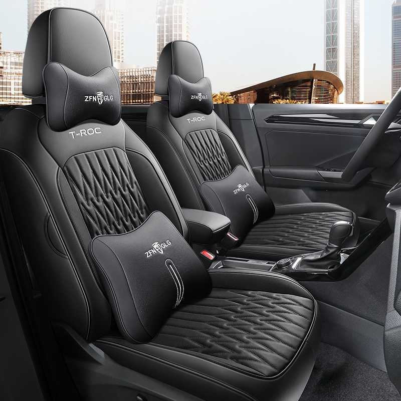 Κάλυμμα καθίσματος για Volkswagen T-Roc (2018-2025) - δερμάτινο, πλήρης κάλυψη, τετραεποχικό, προσαρμοστικό