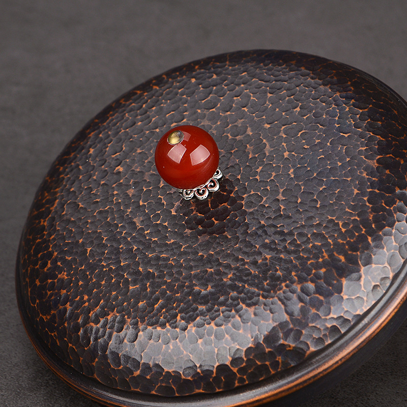 Réz hamutál fedővel, Longyin Zhai márka, 50 darab/doboz, nyomtatott logóval, kínai stílusú