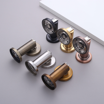 Stopper de ușă din oțel inoxidabil, finisaj șlefuit, montaj pe perete, modelul 806, acționare manuală.