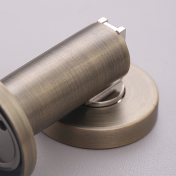 Stopper de ușă din oțel inoxidabil, finisaj șlefuit, montaj pe perete, modelul 806, acționare manuală.