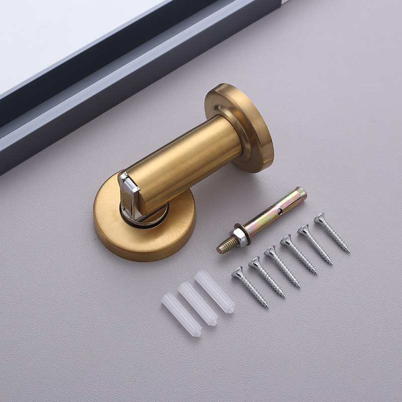 Stopper de ușă din oțel inoxidabil, finisaj șlefuit, montaj pe perete, modelul 806, acționare manuală.