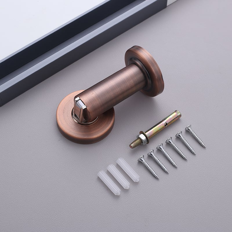 Stopper de ușă din oțel inoxidabil, finisaj șlefuit, montaj pe perete, modelul 806, acționare manuală.