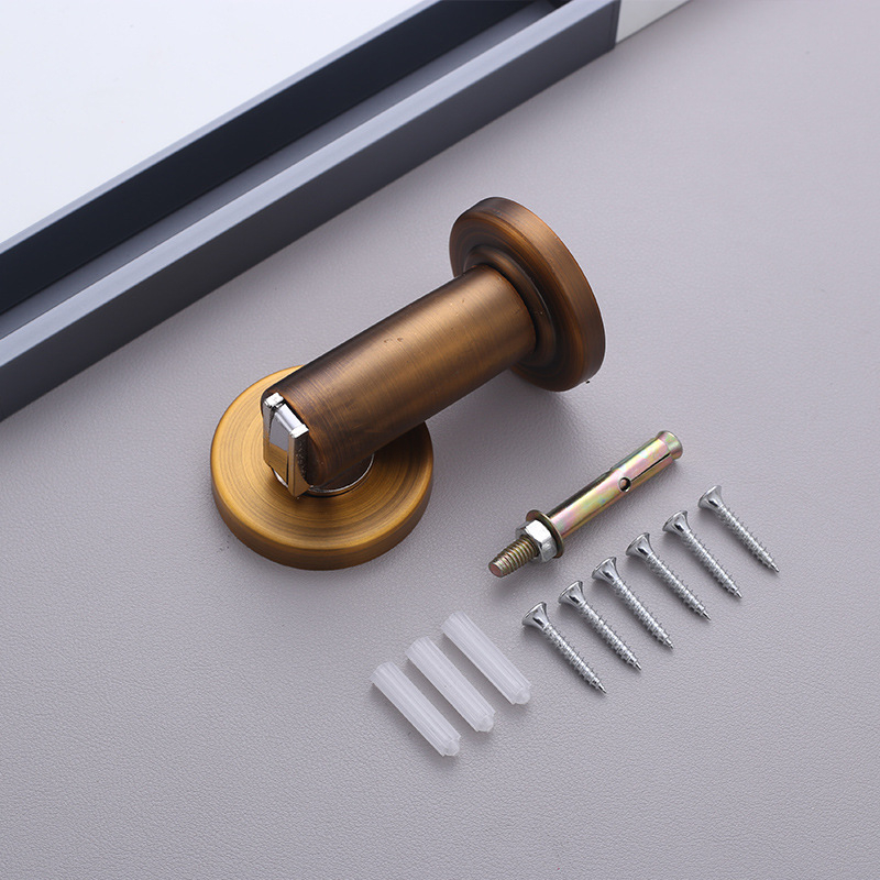 Stopper de ușă din oțel inoxidabil, finisaj șlefuit, montaj pe perete, modelul 806, acționare manuală.