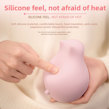 Sticlă cu apă caldă din silicon – încălzitor drăguț pentru mâini; încălzire prin umplere cu apă; utilizare cald sau rece; primăvara 2024.