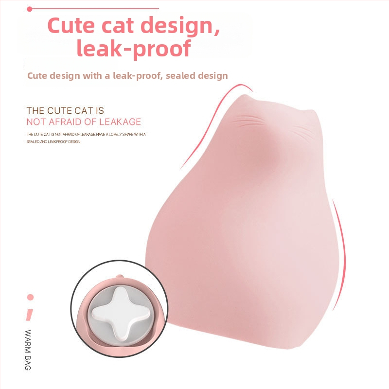 Sticlă cu apă caldă din silicon – încălzitor drăguț pentru mâini; încălzire prin umplere cu apă; utilizare cald sau rece; primăvara 2024.