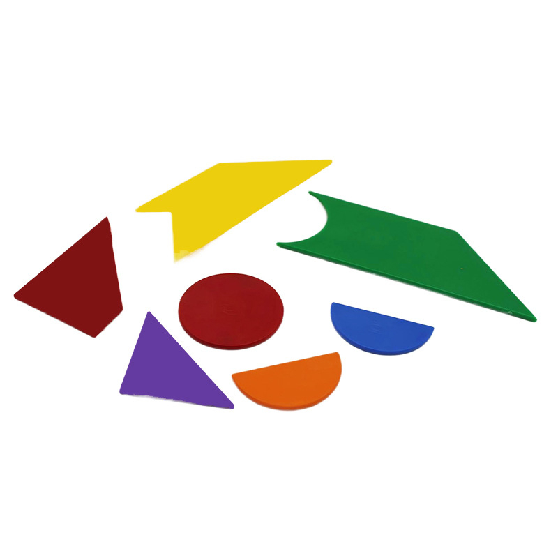 Plastična plošna tangram slagalica, 42 komada, za djecu 4–6 godina, početna razina