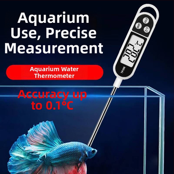 Visokoprecizni digitalni termometar za akvarij s senzorom od nehrđajućeg čelika za akvarije s ribama i kornjačama