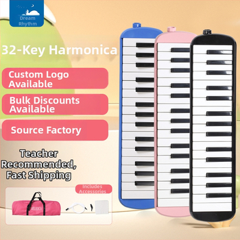 32-klávesová harmonika s mäkkým puzdrom pre deti, pre začiatočníkov, plastové telo, 101+ demonstračných skladieb