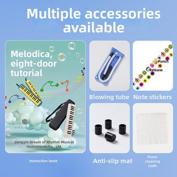 32-klávesová harmonika s mäkkým puzdrom pre deti, pre začiatočníkov, plastové telo, 101+ demonstračných skladieb