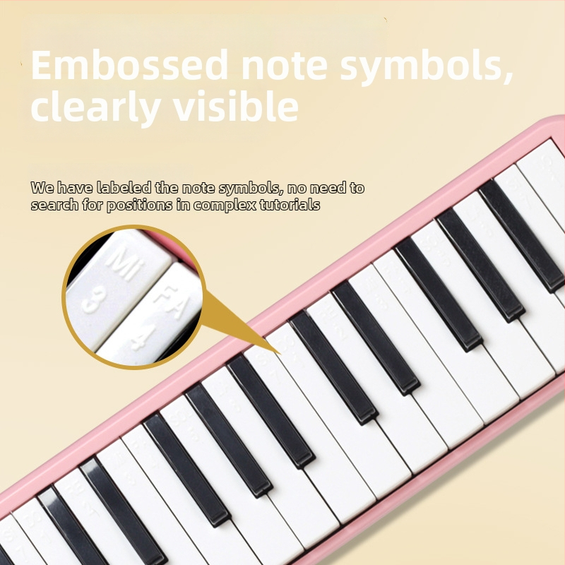 32-klávesová harmonika s mäkkým puzdrom pre deti, pre začiatočníkov, plastové telo, 101+ demonstračných skladieb