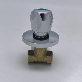 Bakarni skriveni ravni ventil za tuš, navoj 1/2'', unutarnji promjer Ø15 mm, radni tlak 1.0 MPa, skrivena montaža, moderni minimalistički stil