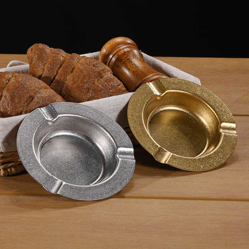 Scrumiere din oțel inoxidabil, stil retro, design special, potrivit pentru exterior, imprimare a logo-ului disponibilă.