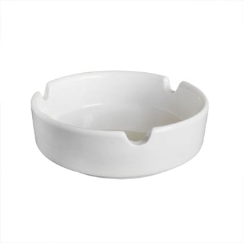 Keramički pepelnjak, minimalistički kružni dizajn, s otisnutim logom