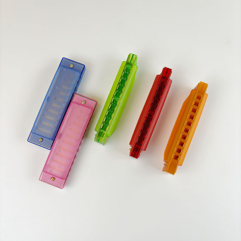 Kromatska harmonika, 10 rupa, model NH0908-007-012, pakiranje u pladnju, materijal zvučnih otvora: plastika
