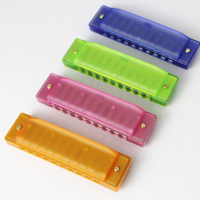 Kromatska harmonika, 10 rupa, model NH0908-007-012, pakiranje u pladnju, materijal zvučnih otvora: plastika