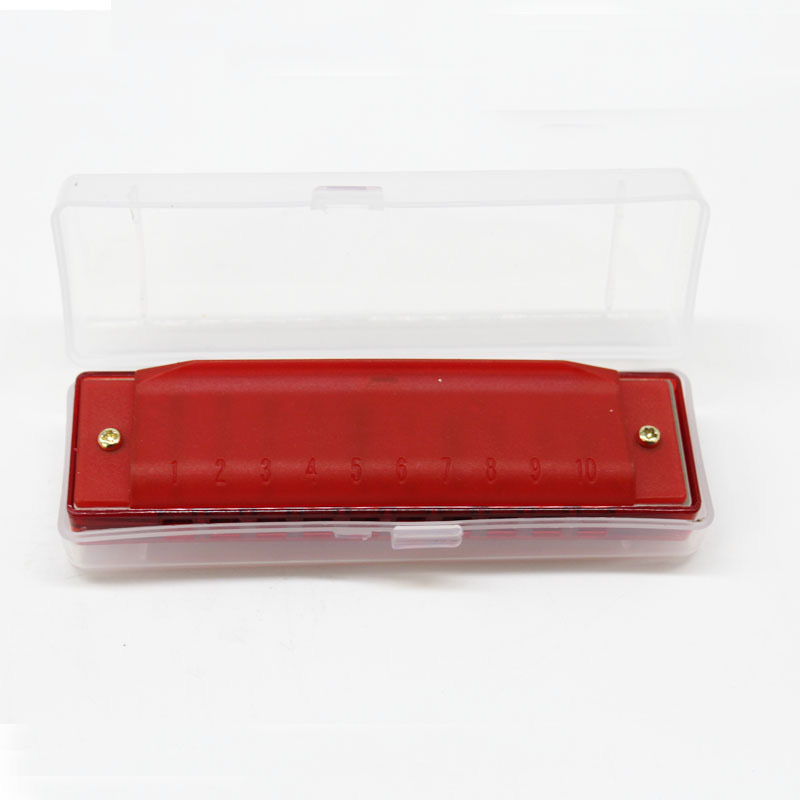 Kromatska harmonika, 10 rupa, model NH0908-007-012, pakiranje u pladnju, materijal zvučnih otvora: plastika