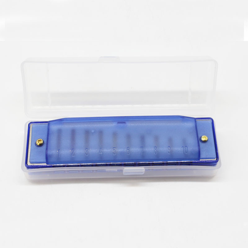 Kromatska harmonika, 10 rupa, model NH0908-007-012, pakiranje u pladnju, materijal zvučnih otvora: plastika