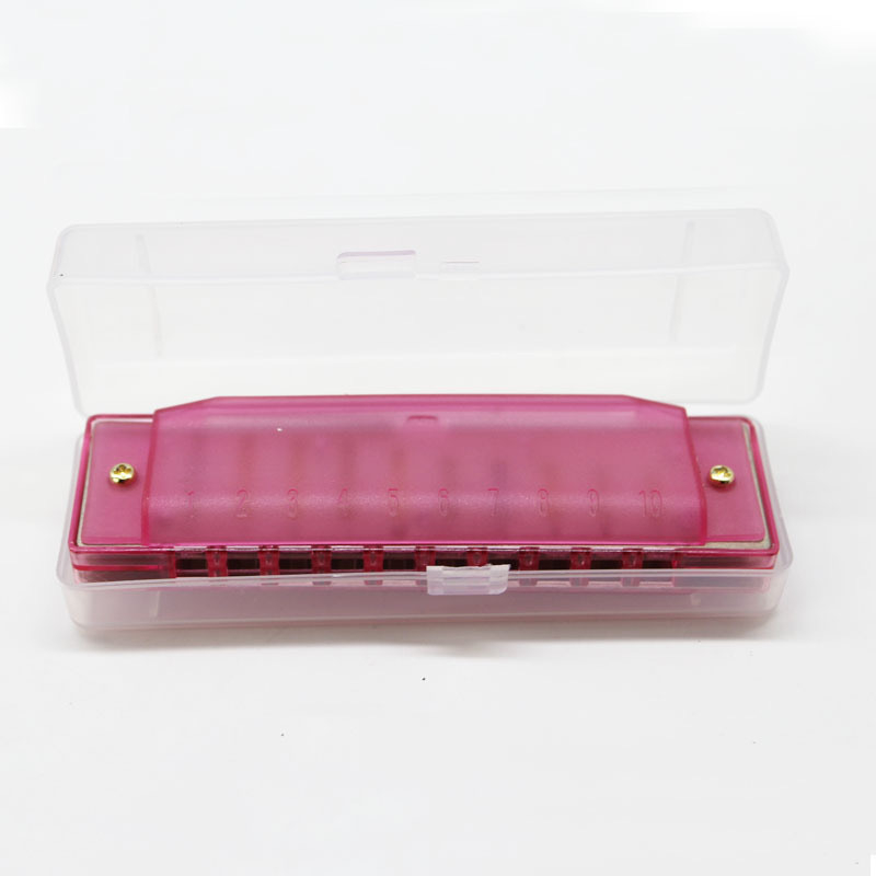 Kromatska harmonika, 10 rupa, model NH0908-007-012, pakiranje u pladnju, materijal zvučnih otvora: plastika