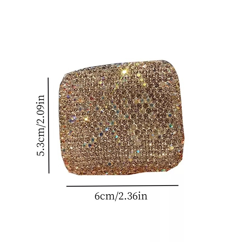 Metalni džepni pepelnjak s ugrađenim dijamantima — minimalistički stil, prenosan, 58 g, model 0226, podrijetlo Guangdong