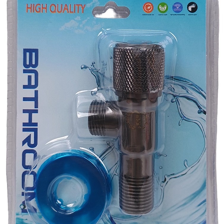 JM-08 Valvă unghiulară, oțel inoxidabil cu nucleu de cupru, debit mare, pentru toaletă, boiler de bucătărie și baterii de lavoar, stil modern minimalist