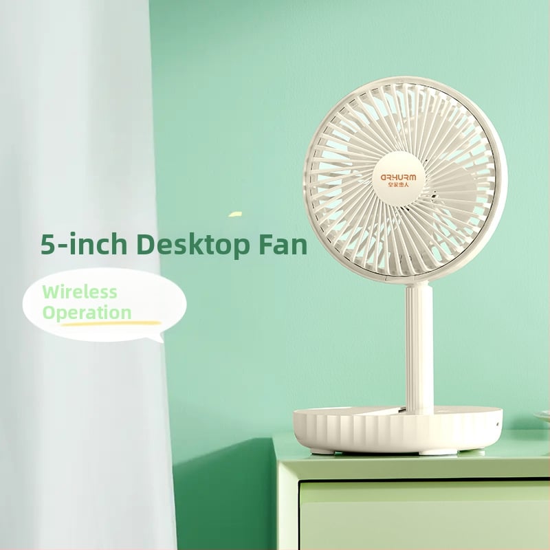 USB επιτραπέζιος ανεμιστήρας με ενσωματωμένη μπαταρία, 5 λεπίδες, αναδιπλούμενο σχέδιο, κινητήρας χωρίς ψήκτρες, USB τροφοδοσία, 3 ταχύτητες