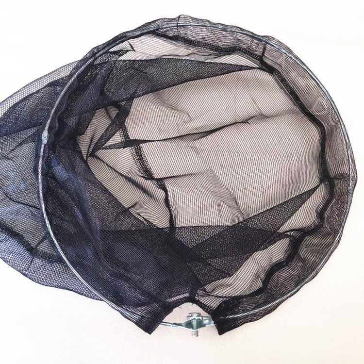 Țeavă telescopică de pescuit din aliaj de aluminiu, cu cap de plasă pliabil, deschidere 35 cm, adâncime plasă 20 cm, plasă cu ochi fini