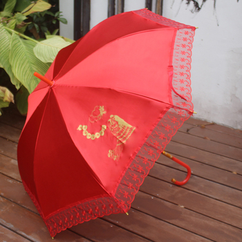 Dugi automatski svadbeni kišobran s 8 željeznih rebara, 190T tkanina, UV zaštita UPF 40+, otisak loga