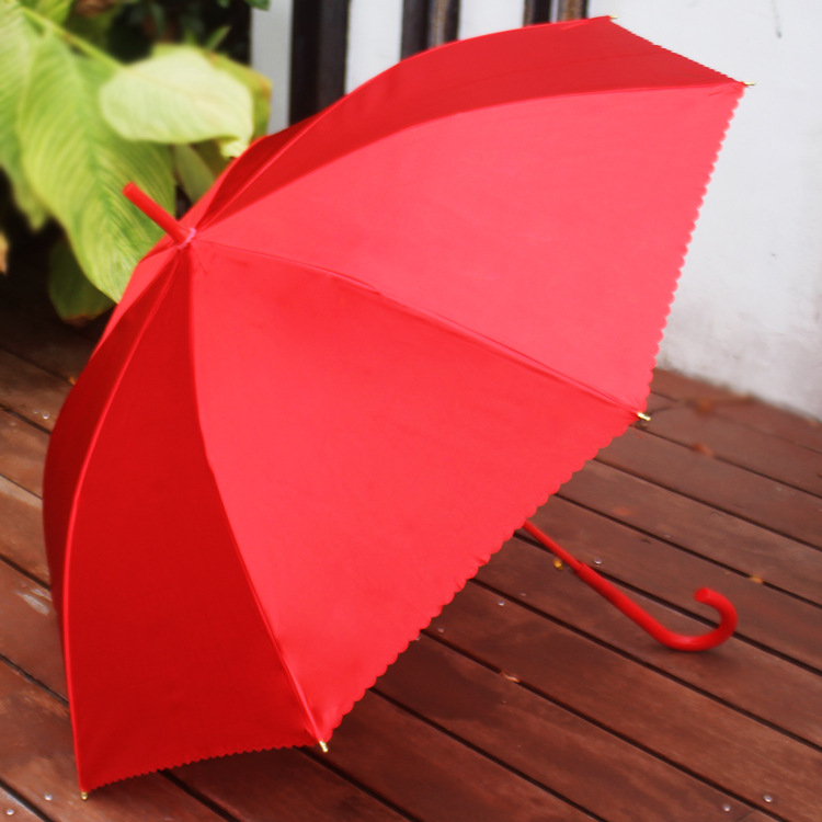 Dugi automatski svadbeni kišobran s 8 željeznih rebara, 190T tkanina, UV zaštita UPF 40+, otisak loga