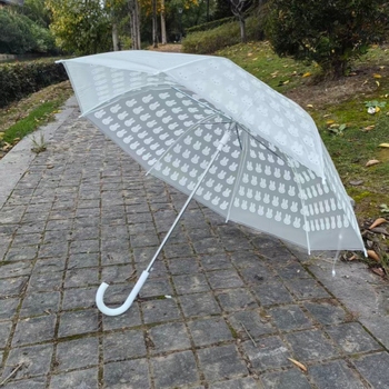 Miffy összecsukható esernyő, átlátszó kupolával, kettős használat esőre és napsütésre, 8 bordás vas váz