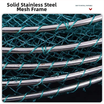 Hlava z nehrdzavejúcej ocele s nylonovou sieťou pre rybolov – doplnok rybárskeho vybavenia