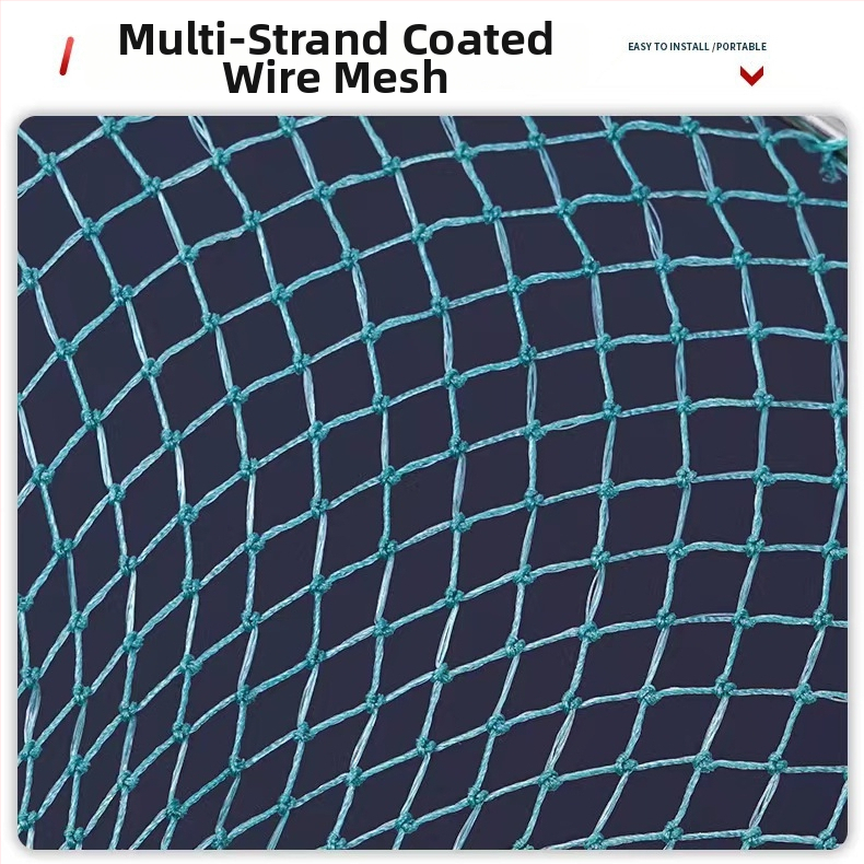 Hlava z nehrdzavejúcej ocele s nylonovou sieťou pre rybolov – doplnok rybárskeho vybavenia