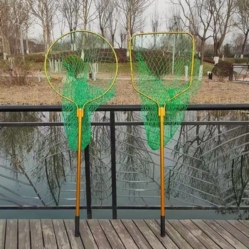 Алуминиева сплавна глава за голям улов — мрежа с квадратна или кръгла глава и дълбока джоба; дълбочина 70 см, носимост 30 кг, тегло 1,5 кг, нейлонова мрежа с 36 нишки