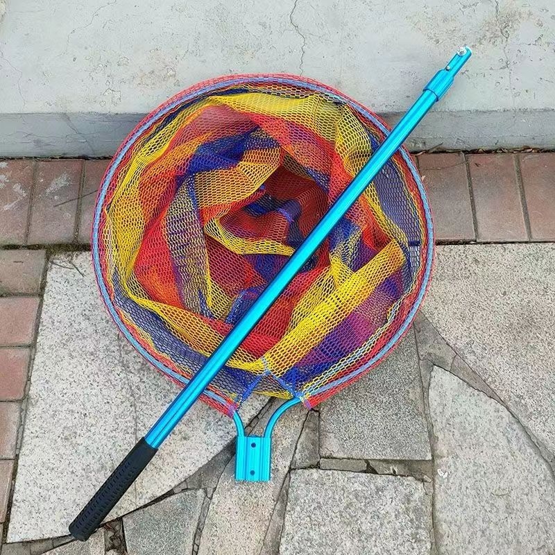 Алуминиева сплавна глава за голям улов — мрежа с квадратна или кръгла глава и дълбока джоба; дълбочина 70 см, носимост 30 кг, тегло 1,5 кг, нейлонова мрежа с 36 нишки