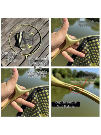 Hlava rybárskej siete z uhlíkových vlákien, hlboký dizajn, bez háčikov