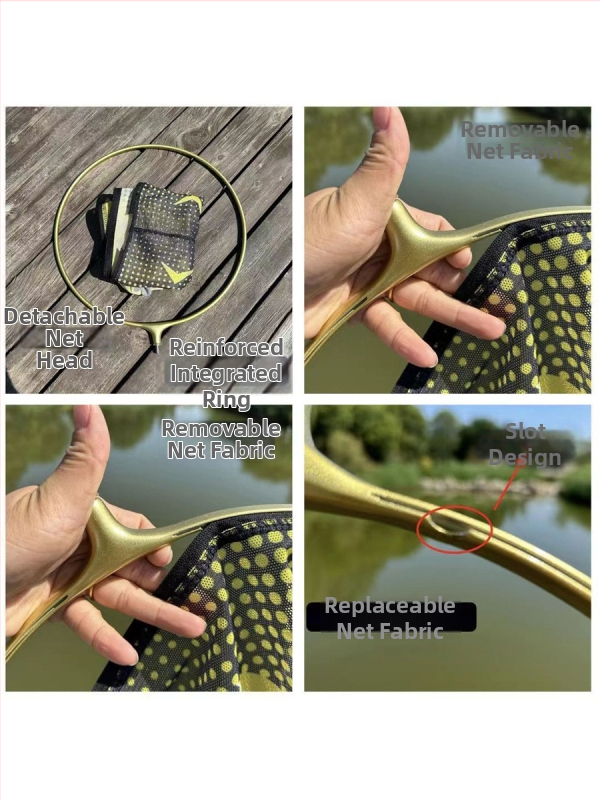 Hlava rybárskej siete z uhlíkových vlákien, hlboký dizajn, bez háčikov