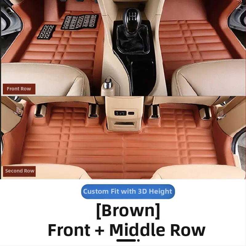 Baojun 730 πατώματα αυτοκινήτου, για επτά θέσεις, πλήρης περιμετρική κάλυψη, PVC υλικό, δερμάτινες επένδυσεις ποδιών, χωρίς λογότυπο