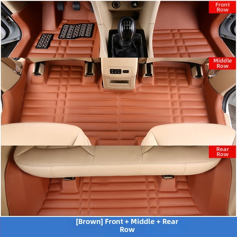 Baojun 730 πατώματα αυτοκινήτου, για επτά θέσεις, πλήρης περιμετρική κάλυψη, PVC υλικό, δερμάτινες επένδυσεις ποδιών, χωρίς λογότυπο