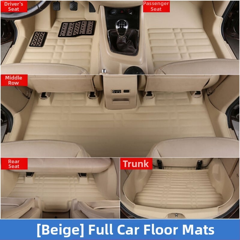 Baojun 730 πατώματα αυτοκινήτου, για επτά θέσεις, πλήρης περιμετρική κάλυψη, PVC υλικό, δερμάτινες επένδυσεις ποδιών, χωρίς λογότυπο