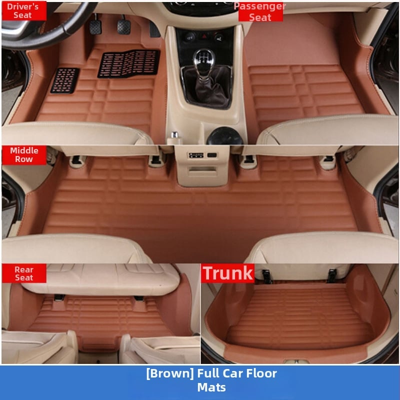 Baojun 730 πατώματα αυτοκινήτου, για επτά θέσεις, πλήρης περιμετρική κάλυψη, PVC υλικό, δερμάτινες επένδυσεις ποδιών, χωρίς λογότυπο