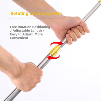 Nerezová oceľ teleskopická rybárska sieť s výklopnou hlavou a posilneným dizajnom