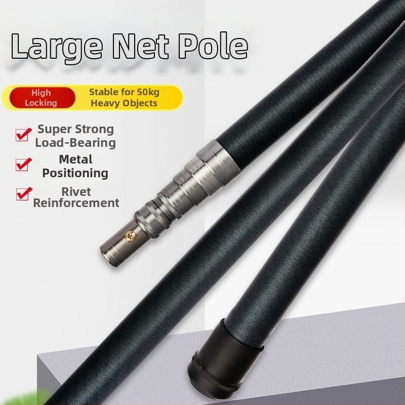 Szénszálas teleszkópos hálózati rúd zárrendszerrel — teherbírás 10 kg