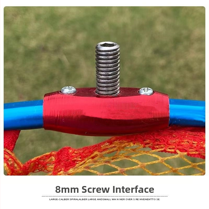 Hlava rybárskej siete z hliníkovej zliatiny so hlbokým vreckom, gumovaná nylonová sieť, rýchloschnúca, protiškrabavé vrecko na háčiky — Model 0589