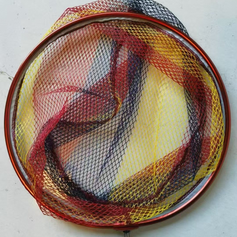 Риболовна глава на мрежа от алуминиева сплав с дълбок джоб, гумирана нейлонова мрежа, бързосъхнеща, джоб за куки против надраскване — модел 0589