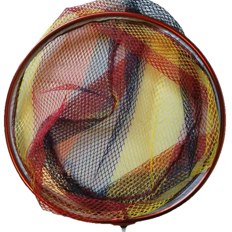 Риболовна глава на мрежа от алуминиева сплав с дълбок джоб, гумирана нейлонова мрежа, бързосъхнеща, джоб за куки против надраскване — модел 0589