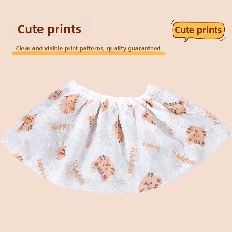  Capace de încălțăminte din material nețesut, de unică folosință, cu imprimeu Cartoon Cat, protecție împotriva prafului