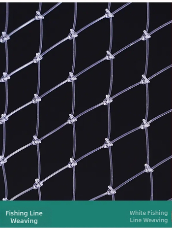 Priehľadná sieťová taška na rybársku šnúru, tkaný nylon, anti-zachytávanie