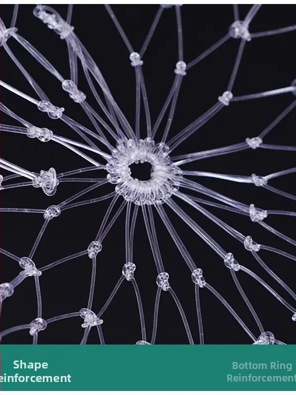 Priehľadná sieťová taška na rybársku šnúru, tkaný nylon, anti-zachytávanie