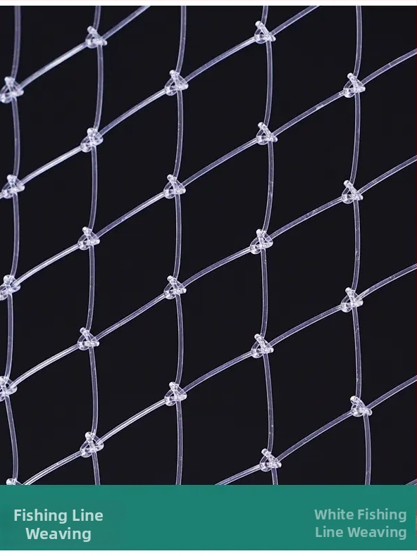 Priehľadná sieťová taška na rybársku šnúru, tkaný nylon, anti-zachytávanie